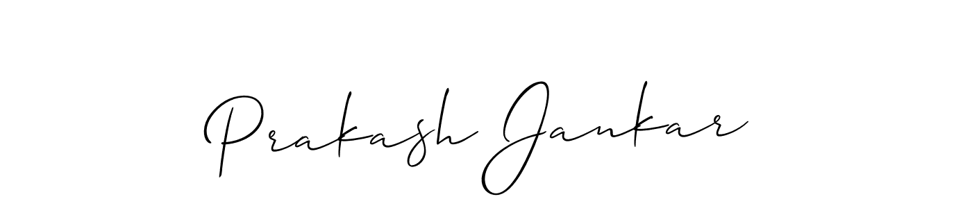 Design your own signature with our free online signature maker. With this signature software, you can create a handwritten (Allison_Script) signature for name Prakash Jankar. Prakash Jankar signature style 2 images and pictures png