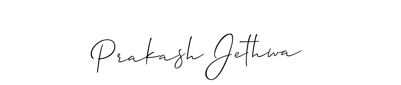 Prakash Jethwa stylish signature style. Best Handwritten Sign (Allison_Script) for my name. Handwritten Signature Collection Ideas for my name Prakash Jethwa. Prakash Jethwa signature style 2 images and pictures png