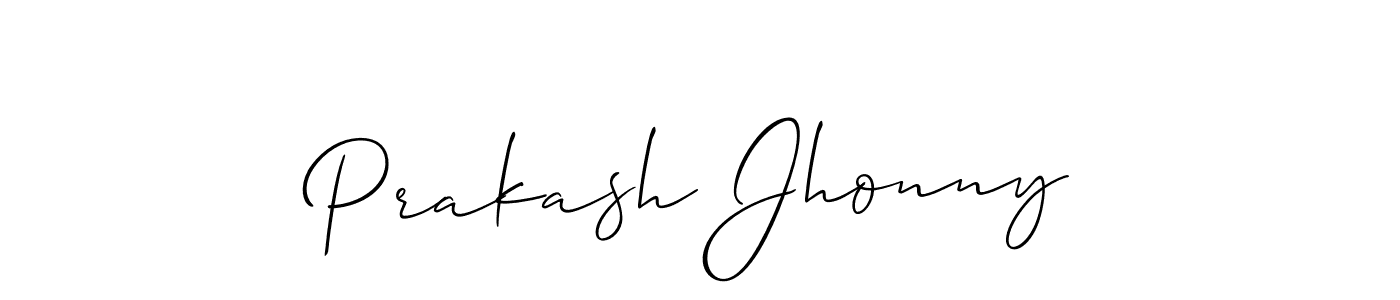 Also we have Prakash Jhonny name is the best signature style. Create professional handwritten signature collection using Allison_Script autograph style. Prakash Jhonny signature style 2 images and pictures png