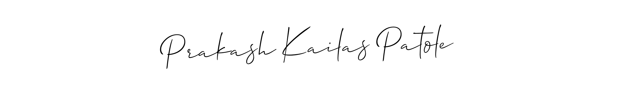 It looks lik you need a new signature style for name Prakash Kailas Patole. Design unique handwritten (Allison_Script) signature with our free signature maker in just a few clicks. Prakash Kailas Patole signature style 2 images and pictures png