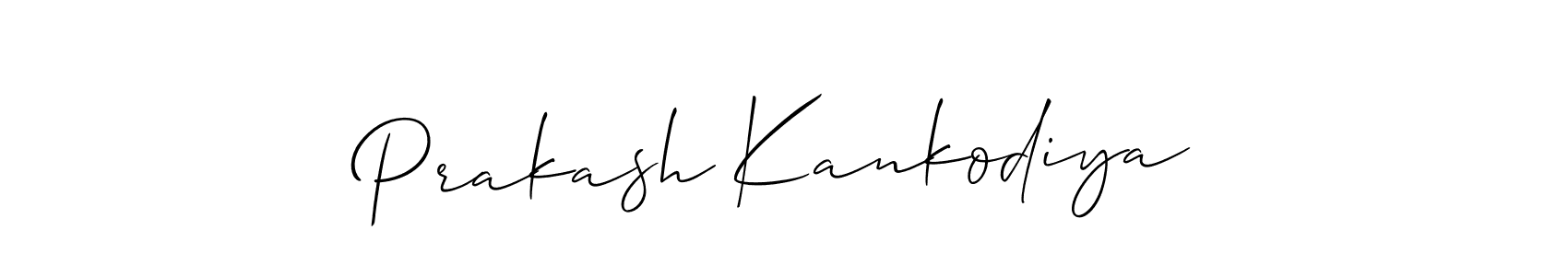 This is the best signature style for the Prakash Kankodiya name. Also you like these signature font (Allison_Script). Mix name signature. Prakash Kankodiya signature style 2 images and pictures png