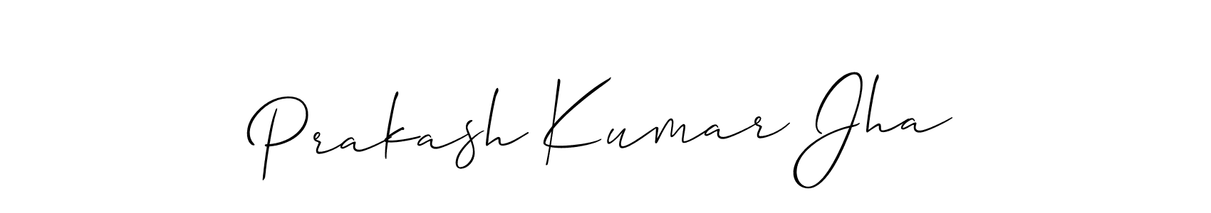 You should practise on your own different ways (Allison_Script) to write your name (Prakash Kumar Jha) in signature. don't let someone else do it for you. Prakash Kumar Jha signature style 2 images and pictures png