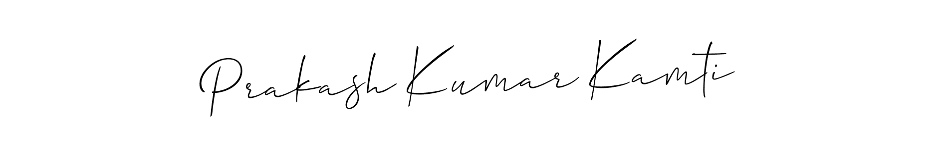 Create a beautiful signature design for name Prakash Kumar Kamti. With this signature (Allison_Script) fonts, you can make a handwritten signature for free. Prakash Kumar Kamti signature style 2 images and pictures png