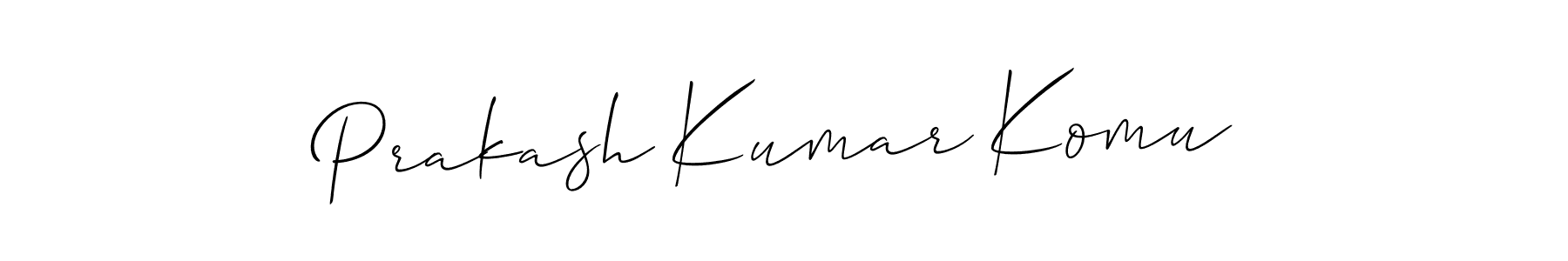 This is the best signature style for the Prakash Kumar Komu name. Also you like these signature font (Allison_Script). Mix name signature. Prakash Kumar Komu signature style 2 images and pictures png