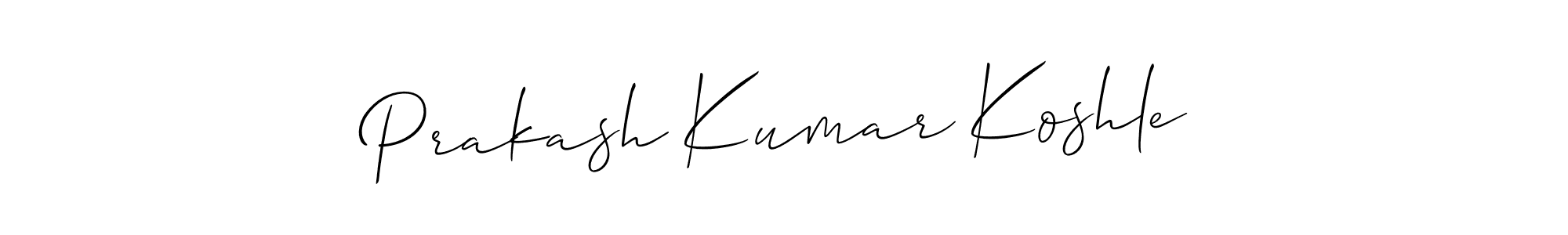 Create a beautiful signature design for name Prakash Kumar Koshle. With this signature (Allison_Script) fonts, you can make a handwritten signature for free. Prakash Kumar Koshle signature style 2 images and pictures png