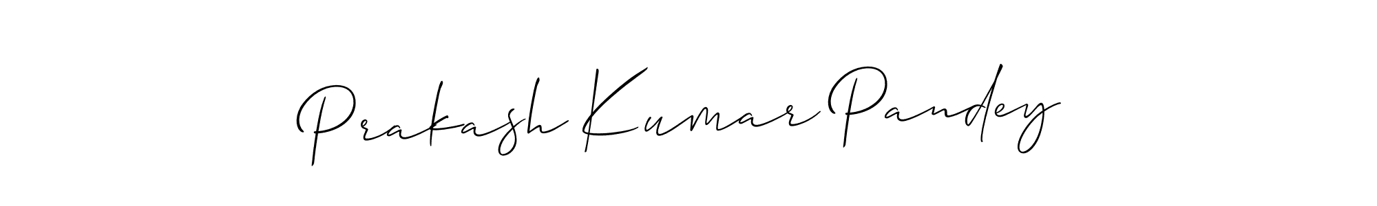 The best way (Allison_Script) to make a short signature is to pick only two or three words in your name. The name Prakash Kumar Pandey include a total of six letters. For converting this name. Prakash Kumar Pandey signature style 2 images and pictures png