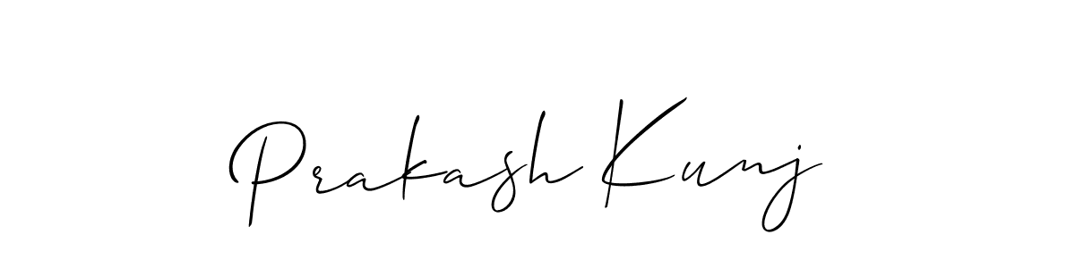 Use a signature maker to create a handwritten signature online. With this signature software, you can design (Allison_Script) your own signature for name Prakash Kunj. Prakash Kunj signature style 2 images and pictures png