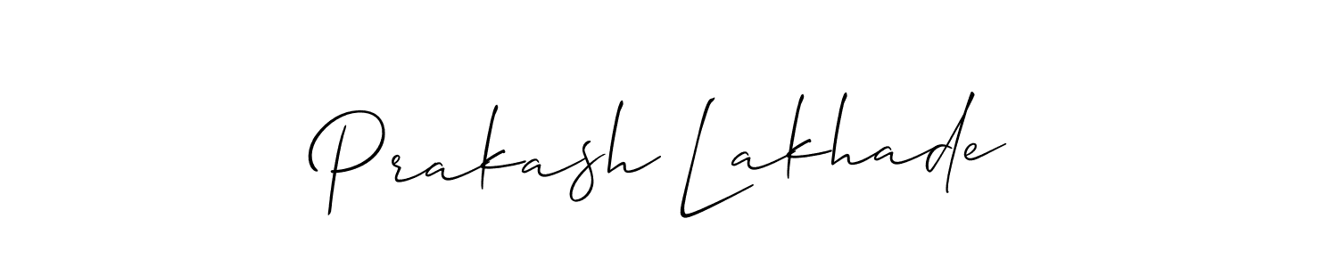 Allison_Script is a professional signature style that is perfect for those who want to add a touch of class to their signature. It is also a great choice for those who want to make their signature more unique. Get Prakash Lakhade name to fancy signature for free. Prakash Lakhade signature style 2 images and pictures png