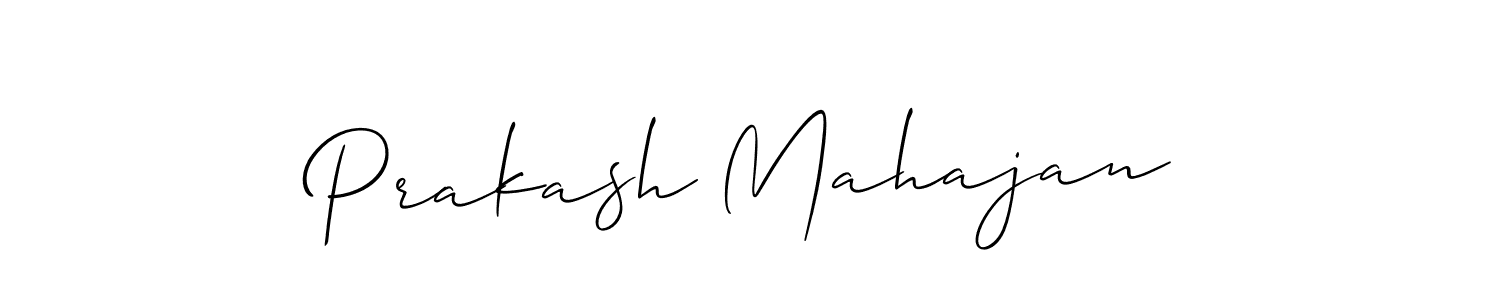 How to make Prakash Mahajan signature? Allison_Script is a professional autograph style. Create handwritten signature for Prakash Mahajan name. Prakash Mahajan signature style 2 images and pictures png