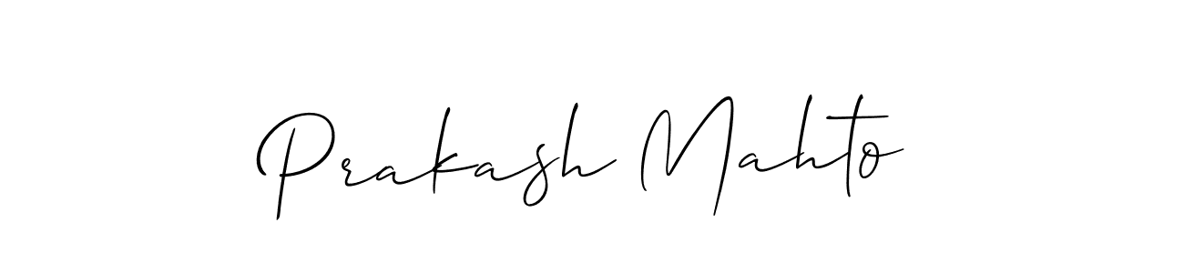 Design your own signature with our free online signature maker. With this signature software, you can create a handwritten (Allison_Script) signature for name Prakash Mahto. Prakash Mahto signature style 2 images and pictures png