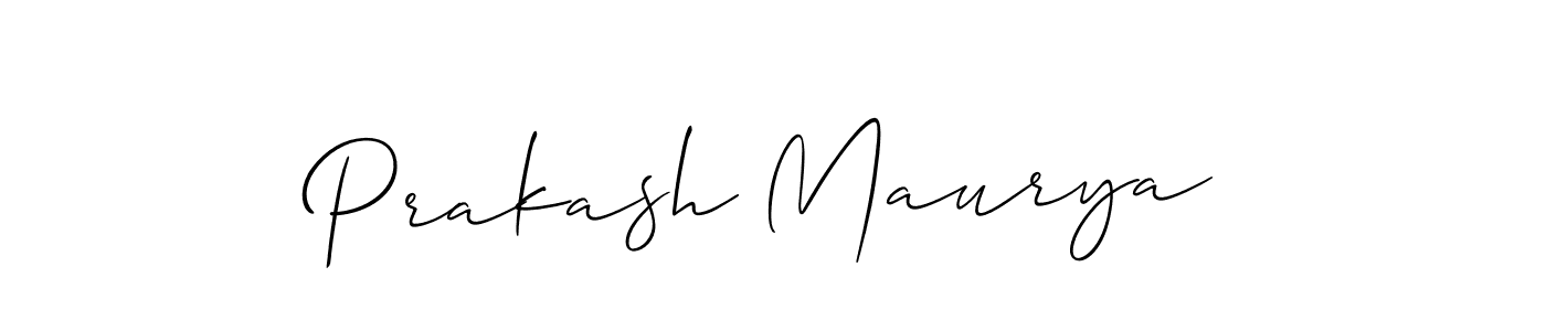 Design your own signature with our free online signature maker. With this signature software, you can create a handwritten (Allison_Script) signature for name Prakash Maurya. Prakash Maurya signature style 2 images and pictures png