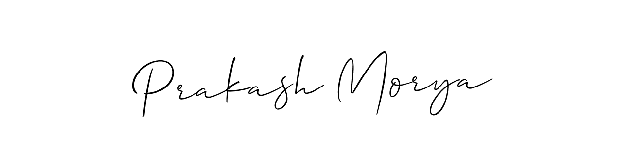 How to make Prakash Morya signature? Allison_Script is a professional autograph style. Create handwritten signature for Prakash Morya name. Prakash Morya signature style 2 images and pictures png