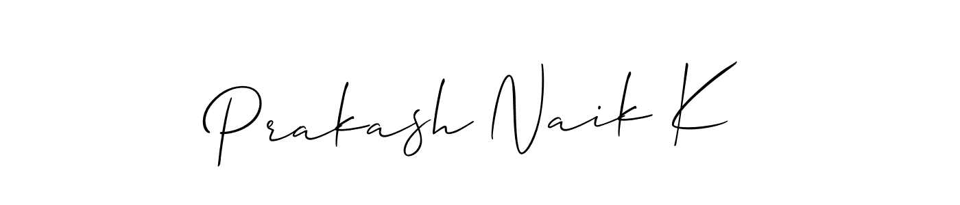 if you are searching for the best signature style for your name Prakash Naik K. so please give up your signature search. here we have designed multiple signature styles  using Allison_Script. Prakash Naik K signature style 2 images and pictures png