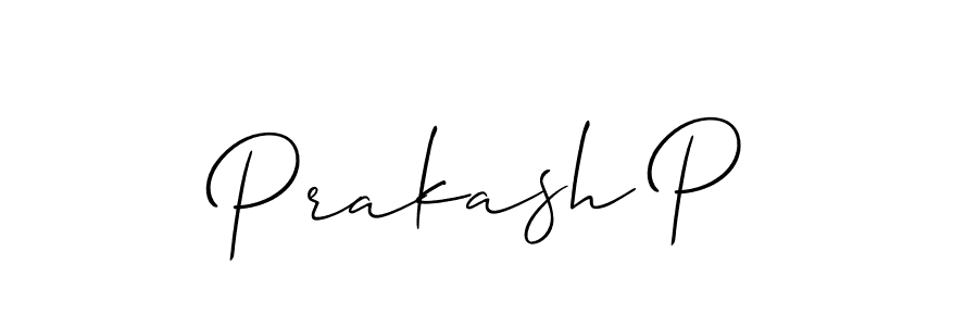 Create a beautiful signature design for name Prakash P. With this signature (Allison_Script) fonts, you can make a handwritten signature for free. Prakash P signature style 2 images and pictures png