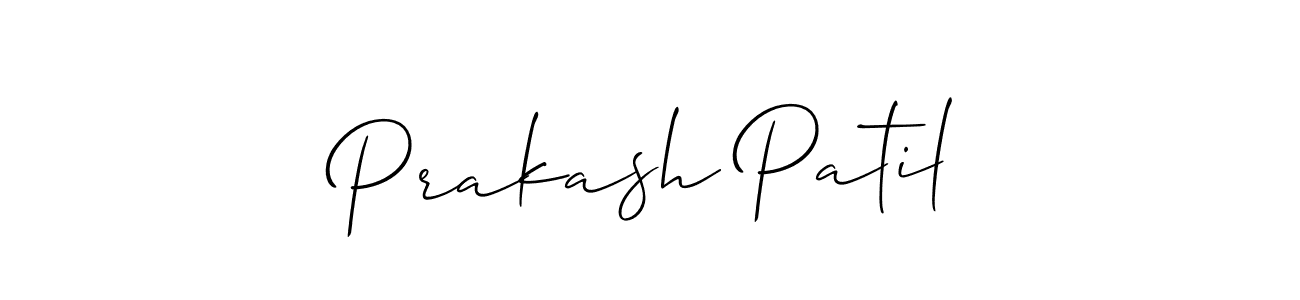 How to make Prakash Patil name signature. Use Allison_Script style for creating short signs online. This is the latest handwritten sign. Prakash Patil signature style 2 images and pictures png