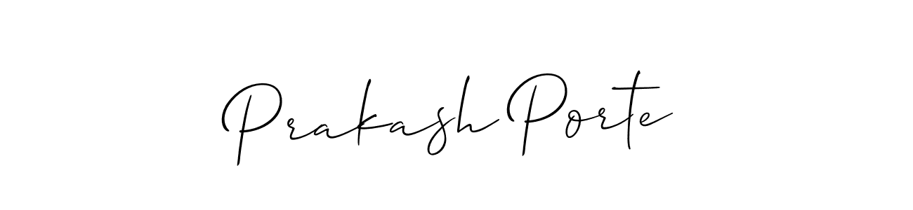 Make a short Prakash Porte signature style. Manage your documents anywhere anytime using Allison_Script. Create and add eSignatures, submit forms, share and send files easily. Prakash Porte signature style 2 images and pictures png
