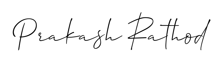 A timeless handwritten aesthetic for Prakash Rathod. The Allison_Script font gives your signature a handcrafted feel with natural curves. Prakash Rathod signature style 2 images and pictures png