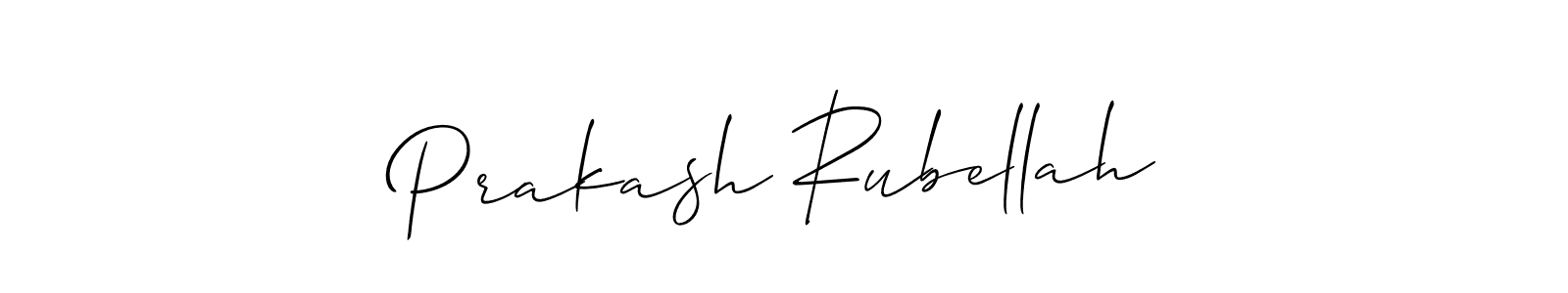 Design your own signature with our free online signature maker. With this signature software, you can create a handwritten (Allison_Script) signature for name Prakash Rubellah. Prakash Rubellah signature style 2 images and pictures png