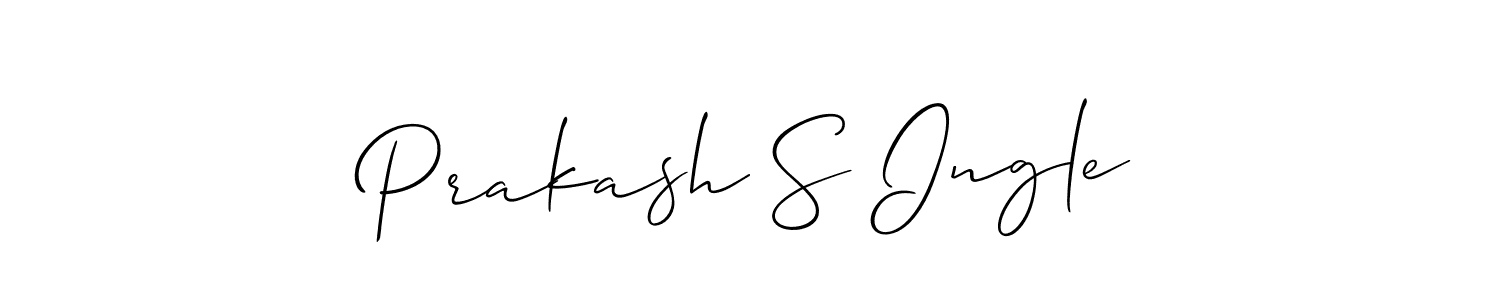 Use a signature maker to create a handwritten signature online. With this signature software, you can design (Allison_Script) your own signature for name Prakash S Ingle. Prakash S Ingle signature style 2 images and pictures png