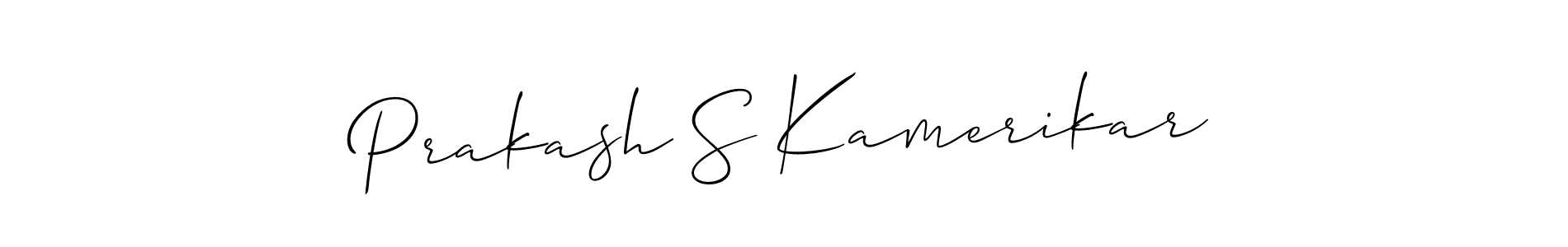 You should practise on your own different ways (Allison_Script) to write your name (Prakash S Kamerikar) in signature. don't let someone else do it for you. Prakash S Kamerikar signature style 2 images and pictures png