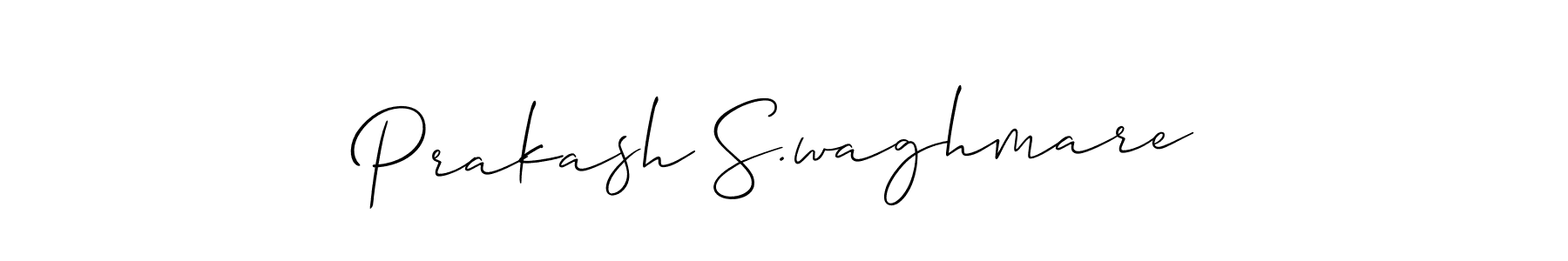 Use a signature maker to create a handwritten signature online. With this signature software, you can design (Allison_Script) your own signature for name Prakash S.waghmare. Prakash S.waghmare signature style 2 images and pictures png