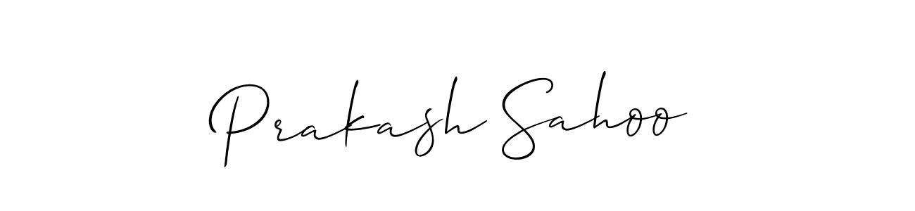 Prakash Sahoo stylish signature style. Best Handwritten Sign (Allison_Script) for my name. Handwritten Signature Collection Ideas for my name Prakash Sahoo. Prakash Sahoo signature style 2 images and pictures png