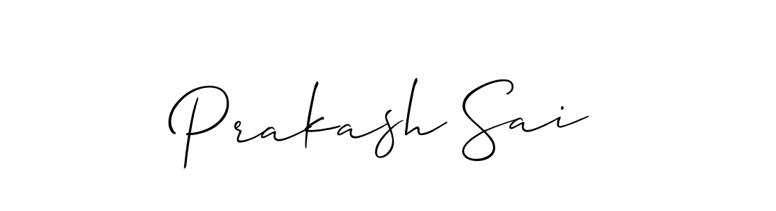 It looks lik you need a new signature style for name Prakash Sai. Design unique handwritten (Allison_Script) signature with our free signature maker in just a few clicks. Prakash Sai signature style 2 images and pictures png