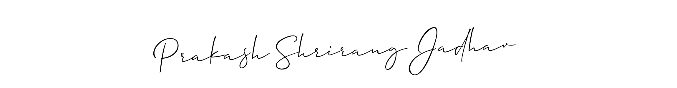 Use a signature maker to create a handwritten signature online. With this signature software, you can design (Allison_Script) your own signature for name Prakash Shrirang Jadhav. Prakash Shrirang Jadhav signature style 2 images and pictures png