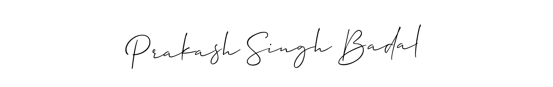 How to make Prakash Singh Badal name signature. Use Allison_Script style for creating short signs online. This is the latest handwritten sign. Prakash Singh Badal signature style 2 images and pictures png