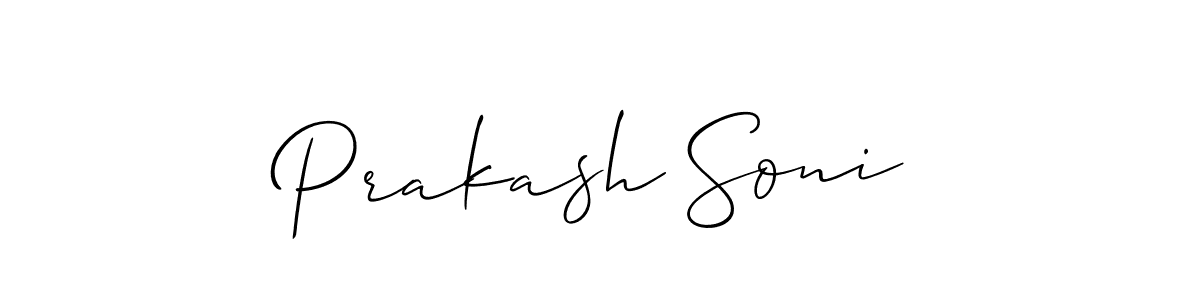 if you are searching for the best signature style for your name Prakash Soni. so please give up your signature search. here we have designed multiple signature styles  using Allison_Script. Prakash Soni signature style 2 images and pictures png