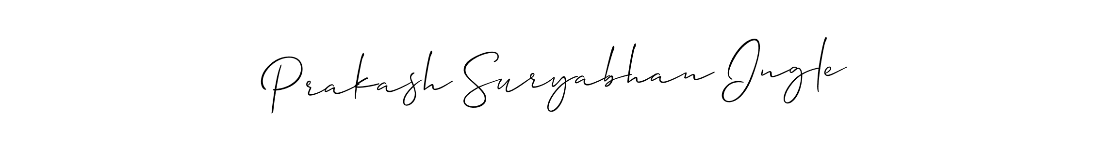 How to make Prakash Suryabhan Ingle name signature. Use Allison_Script style for creating short signs online. This is the latest handwritten sign. Prakash Suryabhan Ingle signature style 2 images and pictures png