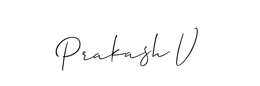 Also You can easily find your signature by using the search form. We will create Prakash V name handwritten signature images for you free of cost using Allison_Script sign style. Prakash V signature style 2 images and pictures png
