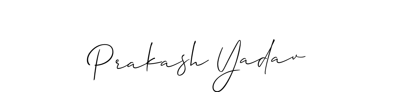 Design your own signature with our free online signature maker. With this signature software, you can create a handwritten (Allison_Script) signature for name Prakash Yadav. Prakash Yadav signature style 2 images and pictures png