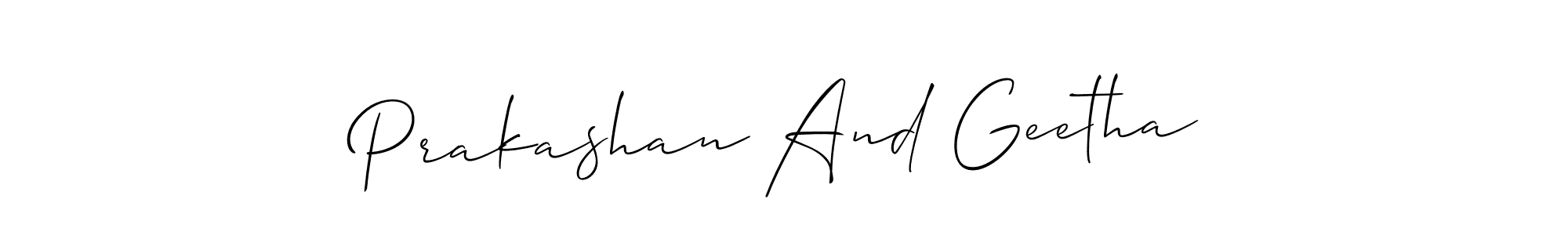 You can use this online signature creator to create a handwritten signature for the name Prakashan And Geetha. This is the best online autograph maker. Prakashan And Geetha signature style 2 images and pictures png