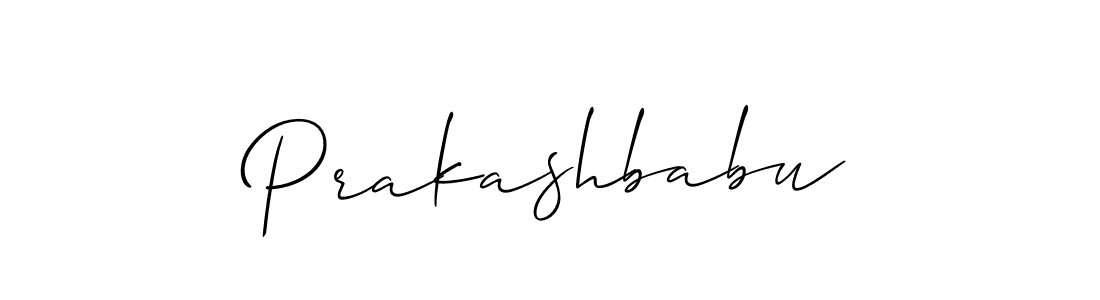 Use a signature maker to create a handwritten signature online. With this signature software, you can design (Allison_Script) your own signature for name Prakashbabu. Prakashbabu signature style 2 images and pictures png