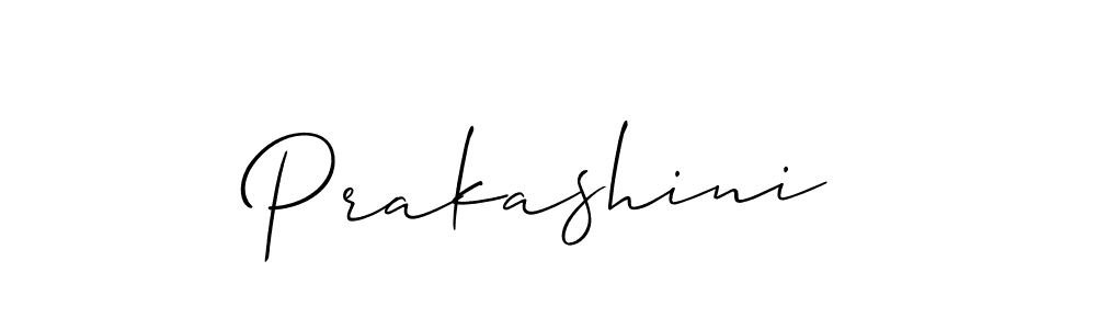 Design your own signature with our free online signature maker. With this signature software, you can create a handwritten (Allison_Script) signature for name Prakashini. Prakashini signature style 2 images and pictures png