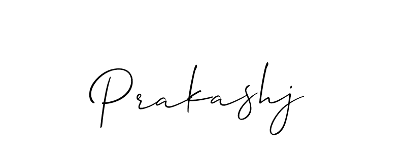 Make a beautiful signature design for name Prakashj. With this signature (Allison_Script) style, you can create a handwritten signature for free. Prakashj signature style 2 images and pictures png