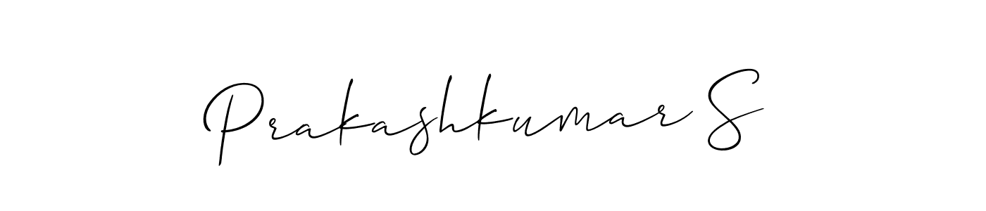 Also You can easily find your signature by using the search form. We will create Prakashkumar S name handwritten signature images for you free of cost using Allison_Script sign style. Prakashkumar S signature style 2 images and pictures png