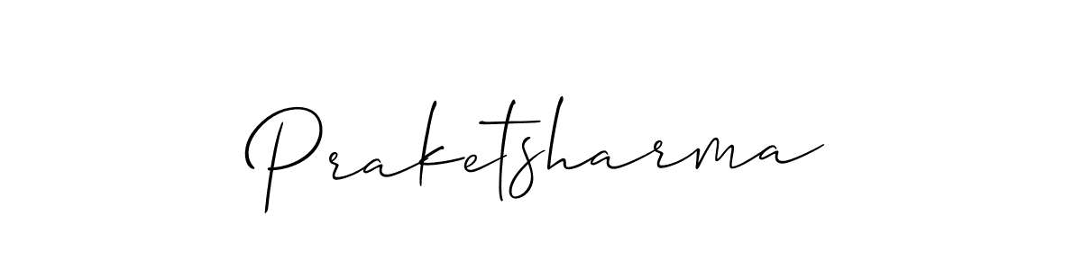 Design your own signature with our free online signature maker. With this signature software, you can create a handwritten (Allison_Script) signature for name Praketsharma. Praketsharma signature style 2 images and pictures png