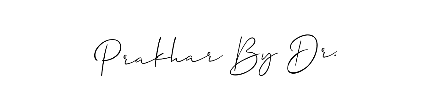 The best way (Allison_Script) to make a short signature is to pick only two or three words in your name. The name Prakhar By Dr. include a total of six letters. For converting this name. Prakhar By Dr. signature style 2 images and pictures png