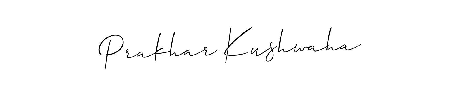 How to make Prakhar Kushwaha name signature. Use Allison_Script style for creating short signs online. This is the latest handwritten sign. Prakhar Kushwaha signature style 2 images and pictures png