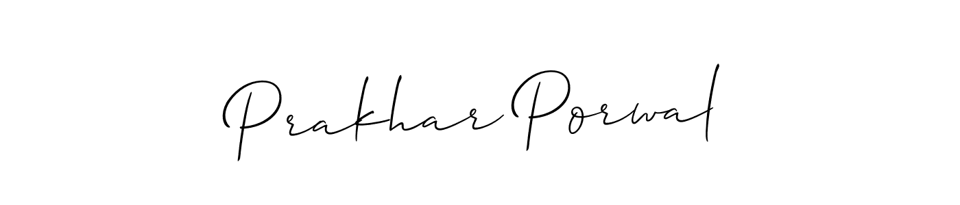 Similarly Allison_Script is the best handwritten signature design. Signature creator online .You can use it as an online autograph creator for name Prakhar Porwal. Prakhar Porwal signature style 2 images and pictures png