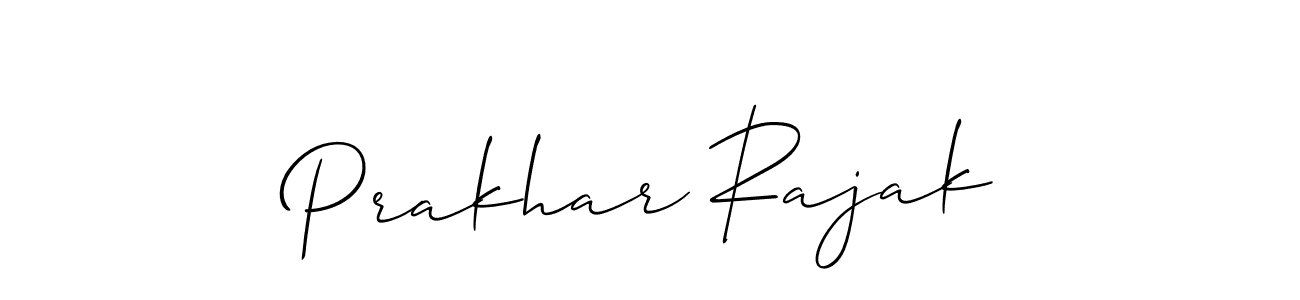 You should practise on your own different ways (Allison_Script) to write your name (Prakhar Rajak) in signature. don't let someone else do it for you. Prakhar Rajak signature style 2 images and pictures png