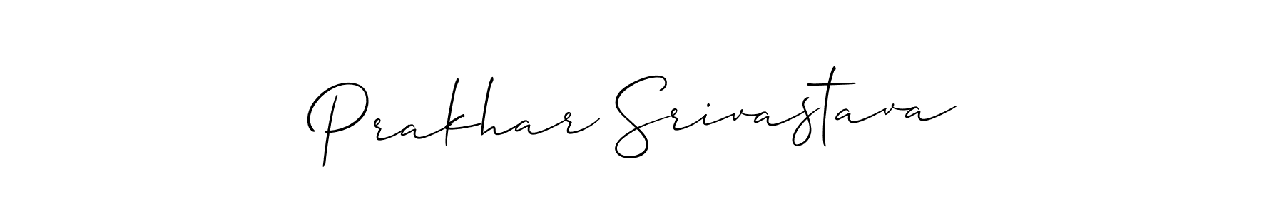 Also You can easily find your signature by using the search form. We will create Prakhar Srivastava name handwritten signature images for you free of cost using Allison_Script sign style. Prakhar Srivastava signature style 2 images and pictures png