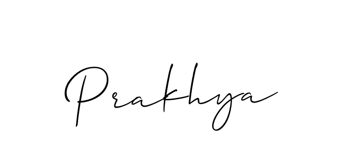 How to Draw Prakhya signature style? Allison_Script is a latest design signature styles for name Prakhya. Prakhya signature style 2 images and pictures png