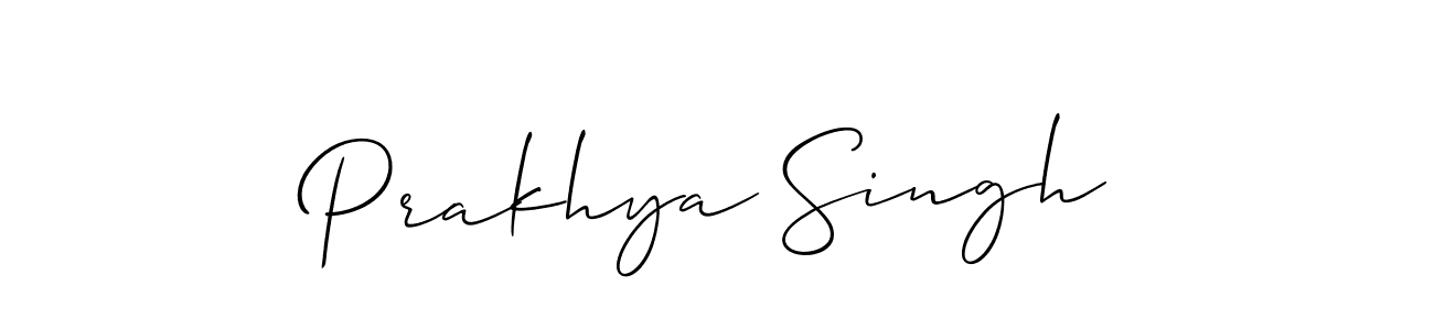 Design your own signature with our free online signature maker. With this signature software, you can create a handwritten (Allison_Script) signature for name Prakhya Singh. Prakhya Singh signature style 2 images and pictures png