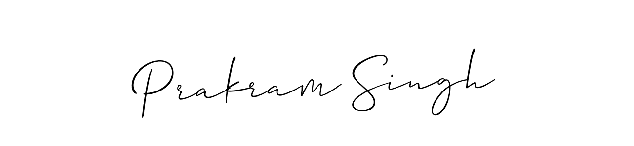Also You can easily find your signature by using the search form. We will create Prakram Singh name handwritten signature images for you free of cost using Allison_Script sign style. Prakram Singh signature style 2 images and pictures png