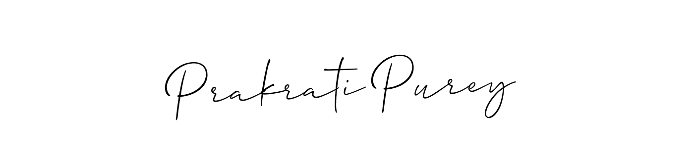 if you are searching for the best signature style for your name Prakrati Purey. so please give up your signature search. here we have designed multiple signature styles  using Allison_Script. Prakrati Purey signature style 2 images and pictures png