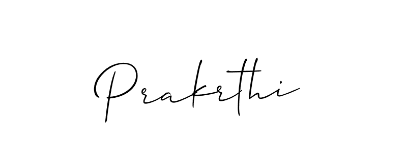 Use a signature maker to create a handwritten signature online. With this signature software, you can design (Allison_Script) your own signature for name Prakrthi. Prakrthi signature style 2 images and pictures png