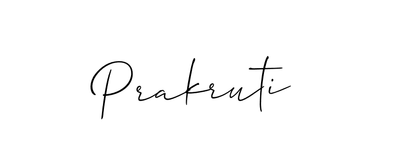 Use a signature maker to create a handwritten signature online. With this signature software, you can design (Allison_Script) your own signature for name Prakruti. Prakruti signature style 2 images and pictures png